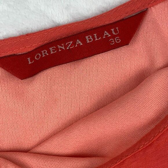 Lorenza Blau Sleeveless One Shoulder Top Coral 12 - Picture 4 of 12